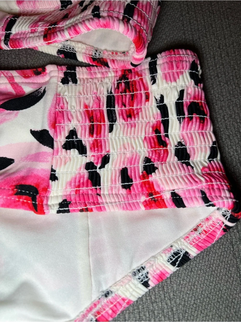 Kate Spade Pink Rose Print Bikini Set